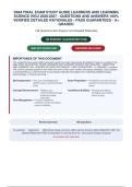 D664 FINAL EXAM STUDY GUIDE LEARNERS AND LEARNING&NewLine;SCIENCE WGU 2026&sol;2027 - QUESTIONS AND ANSWERS 100&percnt;&NewLine;VERIFIED DETAILED RATIONALES - PASS GUARANTEED - A&plus;&NewLine;GRADED