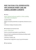NUSC 1165 EXAM 5 FULL REVISION NOTES&NewLine;WITH ADVANCED PATIENT CARE AND&NewLine;CLINICAL JUDGMENT CONCEPTS&NewLine;