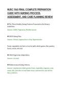 NUSC 1165 FINAL COMPLETE PREPARATION&NewLine;GUIDE WITH NURSING PROCESS&comma;&NewLine;ASSESSMENT&comma; AND CARE PLANNING REVIEW