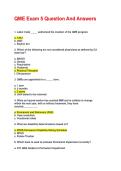 QME Exam 5 Question And Answers