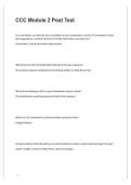 CCC Module 2 Post Test &vert; Study Guide&comma; Practice Questions&comma; Answers & Exam Review 2026&sol;2027