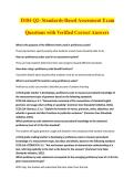 D184 Q2- Standards-Based Assessment Exam &NewLine;Questions with Verified Correct Answers