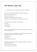 CCC Module 1 Post-Test &vert; Study Guide&comma; Practice Questions&comma; Answers & Exam Review 2026&sol;2027