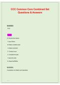 CCC Common Core Combined Set &vert; Study Guide&comma; Practice Questions&comma; Answers & Exam Review 2026&sol;2027