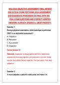 WGU D344 OBJECTIVE ASSESSMENT FINAL NEWEST 2026 ACTUAL EXAM TEST BANK&vert; D344 ASSESSMENT AND DIAGNOSTIC PROCESSES OA FINAL WITH 300&NewLine;REAL EXAM QUESTIONS AND CORRECT VERIFIED ANSWERS&sol; ALREADY GRADED A&plus; &lpar;MOST RECENT&excl;&excl;&rpar;&NewLine;