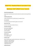 D184 WGU Standard-Based Assessment Exam &NewLine;Questions with Verified Correct Answers