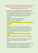 RELIAS ED RN A EXAM &ndash; EMERGENCY DEPARTMENT REGISTERED NURSE &NewLine;EXAM TEST BANK ACTUAL 2026&sol;2027 PRACTICE QUESTIONS AND &NewLine;STUDY GUIDE COMPLETE ACCURATE EXAM 