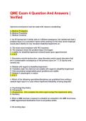 QME Exam 4 Question And Answers &vert; Verified
