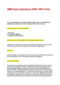 QME Exam Questions With 100&percnt; Pass