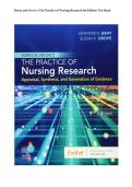 TEST BANK FOR Burns and Grove's The Practice of Nursing Research&colon; Appraisal&comma; Synthesis&comma; and Generation of Evidence 9th dition by Jennifer R&period; Gray &comma; Susan K&period; Grove ISBN&colon;978-0323673174 NEW COMPLETE GUIDE WITH RATIONALES 100&percnt; VERIFIED A&plus; GRADE ASSURED