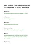 NUSC 1165 FINAL EXAM CHEA 2026 PRACTICE&NewLine;TEST PACK COMPLETE SOLUTIONS VERIFIED&NewLine;
