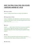 NUSC 1165 FINAL EXAM CHEA 2026 SOLVED&NewLine;QUESTIONS ANSWER KEY APLUS&NewLine;