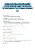 NUSC 1165 FINAL MOLIKA CHEA&NewLine;UCONN ACTUAL EXAM PAPER 2026&NewLine;QUESTIONS WITH ANSWERS GRADED&NewLine;A&plus;&NewLine;