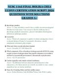 NUSC 1165 FINAL MOLIKA CHEA&NewLine;UCONN CERTIFICATION SCRIPT 2026&NewLine;QUESTIONS WITH SOLUTIONS&NewLine;GRADED A&plus;&NewLine;