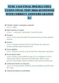 NUSC 1165 FINAL MOLIKA CHEA&NewLine;UCONN FINAL TEST 2026 QUESTIONS&NewLine;WITH CORRECT ANSWERS GRADED&NewLine;A&plus;