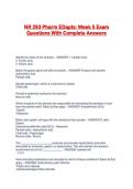 NR 293 Pharm EDapts&colon; Week 5 Exam Questions With Complete Answers