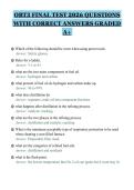 OBT3 FINAL TEST 2026 QUESTIONS&NewLine;WITH CORRECT ANSWERS GRADED&NewLine;A&plus;&NewLine;