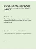 APEA FNP Predictor Exam 2025 &ndash; Test Bank&comma; Practice Questions & Detailed Rationales