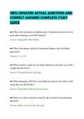OBT3 UPDATED ACTUAL QUESTIONS AND&NewLine;CORRECT ANSWERS COMPLETE STUDY&NewLine;GUIDE&NewLine;
