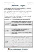 WGU D265 TASK 1 &vert;CRITICAL THINKING &vert;LATEST UPDATE WITH VERIFIED SOLUTIONS