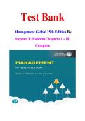 Test Bank for Principles of Management 15th Edition By Stephen P&period; Robbins&comma;  Mary A&period; Coulter ISBN 978-1292340883