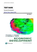 TEST BANK  Economic Development   Michael Todaro&comma; Stephen Smith   13th Edition