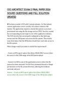 OCI ARCHITECT EXAM 2 FINAL PAPER 2026&NewLine;SOLVED QUESTIONS AND FULL SOLUTION&NewLine;UPDATED
