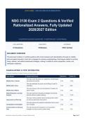 NSG 3130 Exam 2 Questions & Verified Rationalized Answers&comma; Fully Updated 2026&sol;2027 Edition