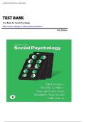 Test Bank for Social Psychology   Elliot Aronson&comma; Timothy D&period; Wilson&comma; Samuel R Sommers  11th Edition 