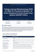 Portage Learning Pathophysiology NURS 231-BIOD 331 Final Exam & Module 1-10 Exams Questions & Correct Answer Keys&comma; Updated 2026&sol;2027 Edition