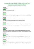 LEARNERS AND LEARNING SCIENCE D664 UPDATED&NewLine;QUESTIONS AND CORRECT ANSWERS