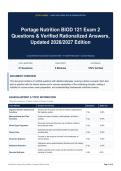 Portage Nutrition BIOD 121 Exam 2 Questions & Verified Rationalized Answers&comma; Updated 2026&sol;2027 Edition