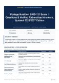 Portage Nutrition BIOD 121 Exam 1 Questions & Verified Rationalized Answers&comma; Updated 2026&sol;2027 Edition