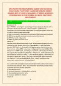 APEA PMHNP PRE-PREDICTOR EXAM 2026 PSYCHIATRIC-MENTAL &NewLine;HEALTH NURSE PRACTITIONER EXAM QUESTIONS AND CORRECT &NewLine;ANSWERS WITH DETAILED RATIONALES FULLY VERIFIED & GRADED A &NewLine;&vert; COMPREHENSIVE REVIEW COVERING ALL MAJOR PMH TOPICS &vert; &NewLine;LATEST UPDATE