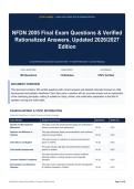 NFDN 2005 Final Exam Questions & Verified Rationalized Answers&comma; Updated 2026&sol;2027 Edition