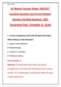 ATI Medical Surgical Retake 2026&sol;2027 Complete Questions and Correct Detailed Answers &lpar;Verified Answers&rpar;&comma; 100&percnt; Guaranteed Pass &vert; Complete A&plus; Guide