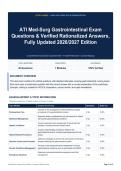 ATI Med-Surg Gastrointestinal Exam Questions & Verified Rationalized Answers&comma; Fully Updated 2026&sol;2027 Edition