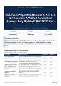 CCA Exam Preparation Domains 1&comma; 2&comma; 3&comma; 4&comma; 5&comma; & 6 Questions & Verified Rationalized Answers&comma; Fully Updated 2026&sol;2027 Edition