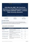 LSUA Min Wu CMST 1061 Final Exam Questions & Verified Rationalized Answers&comma; Fully Updated 2026&sol;2027 Edition&comma; Louisiana State University Alexandria