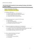 TEST BANK FOR Essentials of Understanding Psychology 14th Edition  by Robert Feldman 
