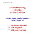 Advanced Accounting&comma;  5th Edition  by Susan S&period; Hamlen