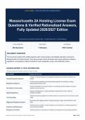 Massachusetts 2A Hoisting License Exam Questions & Verified Rationalized Answers&comma; Fully Updated 2026&sol;2027 Edition