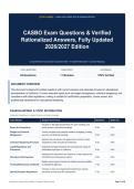 CASBO Exam Questions & Verified Rationalized Answers&comma; Fully Updated 2026&sol;2027 Edition