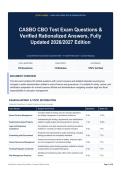 CASBO CBO Test Exam Questions & Verified Rationalized Answers&comma; Fully Updated 2026&sol;2027 Edition