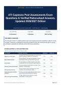 ATI Capstone Post Assessments Exam Questions & Verified Rationalized Answers&comma; Updated 2026&sol;2027 Edition