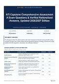 ATI Capstone Comprehensive Assessment A Exam Questions & Verified Rationalized Answers&comma; Updated 2026&sol;2027 Edition