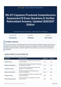 RN ATI Capstone Proctored Comprehensive Assessment B Exam Questions & Verified Rationalized Answers&comma; Updated 2026&sol;2027 Edition