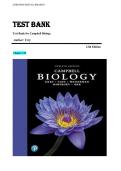 Test Bank for Campbell Biology  Author&colon; Urry  Chapter 1-56  12th Edition