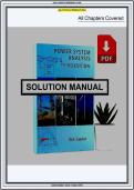 Solutions Manual for Power System Analysis by Hadi Saadat &lpar;3rd Edition&rpar; by Hadi Saadat 3rd - Graded A&plus; Comprehen&period;&period;&period;