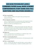 OCR GCSE PSYCHOLOGY &lpar;J203&rpar; &vert;&NewLine;COMBINED PAPERS & MARK SCHEMES&NewLine;COMPREHENSIVE STUDY GUIDE 2026 FULL&NewLine;QUESTIONS AND SOLUTIONS GRADED A&plus;